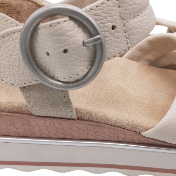 Vionic Reyna Cream Leather & Suede Platform Sandals SZ 8.5 - Picture 9 of 13